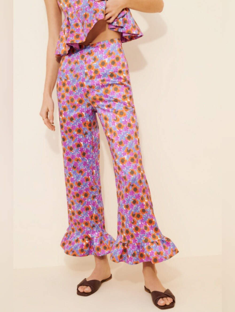 Anthropologie Celia B Floral Print Pants